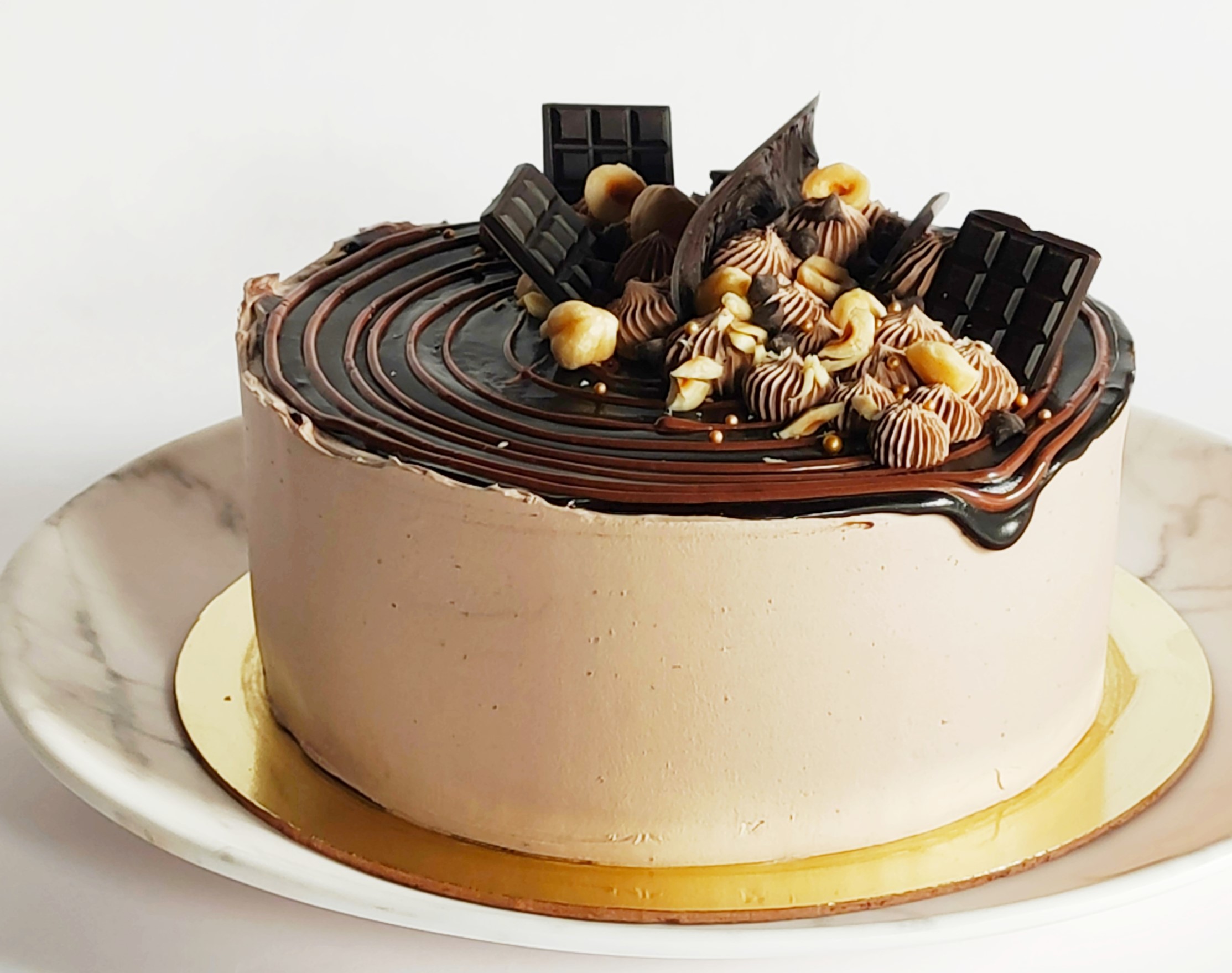 Nutella Hazelnut Mousse Cake